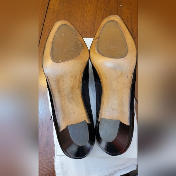 Gravati Black Suede Oxford w/ Black Patent Leather Cap Toe Size 10 - Picture 11 of 13